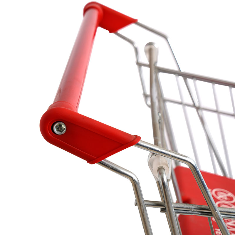 PVC gewöhnlicher roter Rad-Einkaufswagen