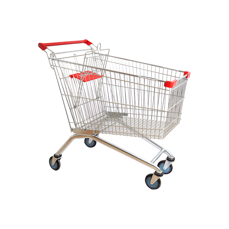 Langlebiger Trolley-Wagen aus Zink für den Einsatz im Supermarkt