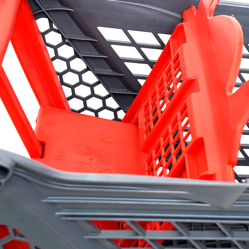 XC-PST-2. Kunststoff-Einkaufswagen + Supermarkt-Einkaufen einfach zu verwendender Einkaufskunststoff mit kundenspezifischen Farbspezifikationen
